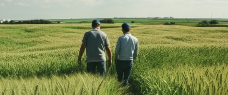 people walking in a field